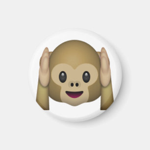Imã Ouça nenhum macaco Mau - Emoji