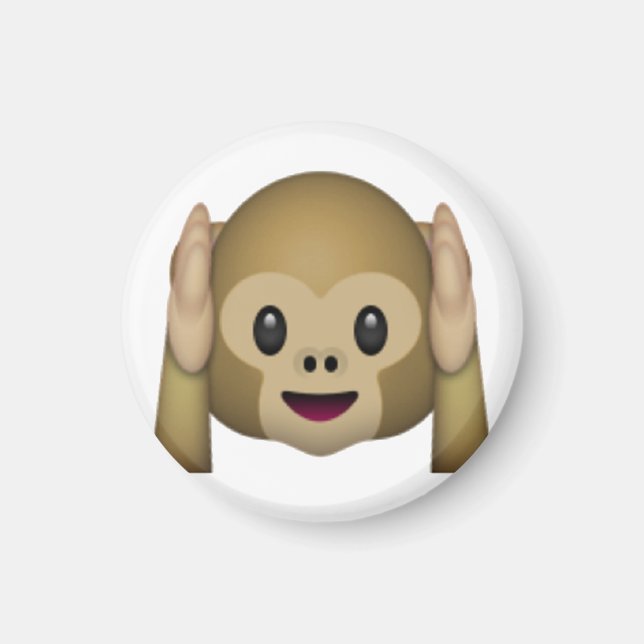 Imã Ouça nenhum macaco Mau - Emoji (Frente)