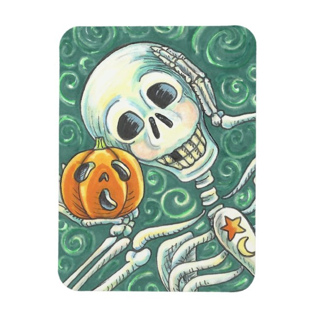 ÍMÃ OUÇA O SEU BOMBEIRO, HALLOWEEN SKELLY MAGNET (Vertical)
