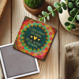 Imã "Ouça Sem Defender" Imagem De Inspirividade