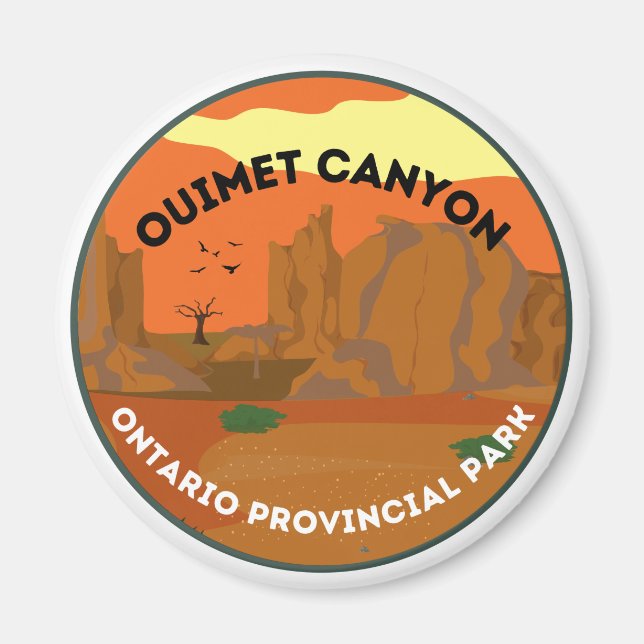 Imã Ouimet Canyon Ontario Provincial Park Magnet (Frente)