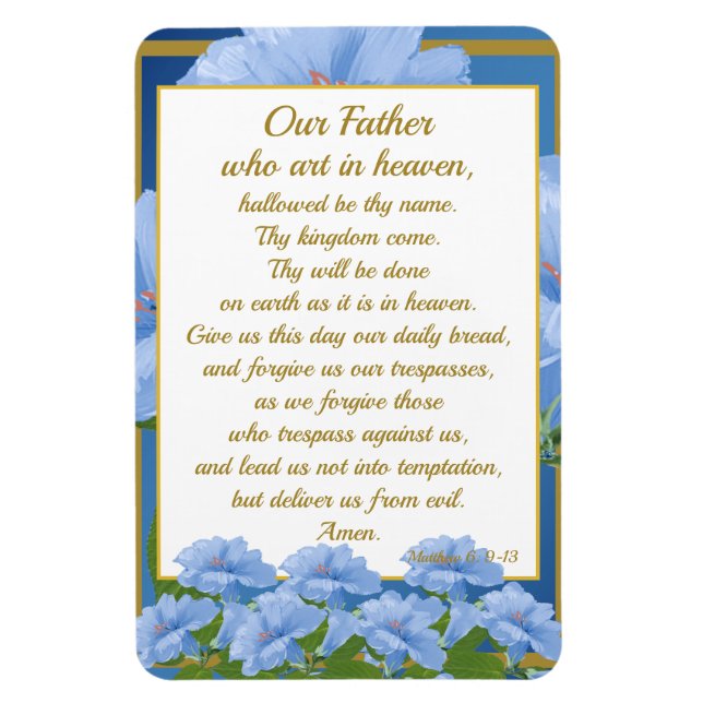 Ímã Our Father Prayer Mathew 6:9-13 (Vertical)