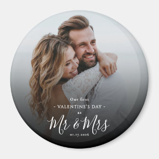 Imã Our First Valentine's Day As Mr & Mrs Modern Photo