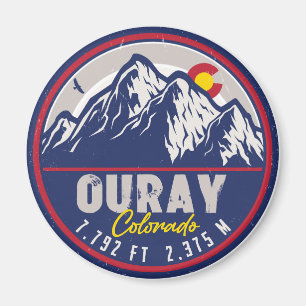 Imã Ouray Colorado Flag Camping Hiking Souvenirs 80s