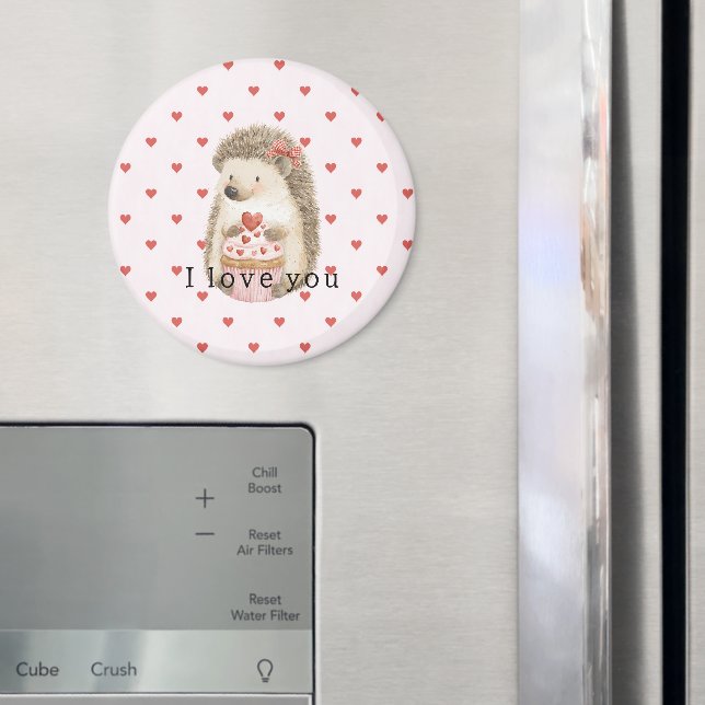 Imã Ourico de Amor Corações Vermelhos (In Situ (Fridge))