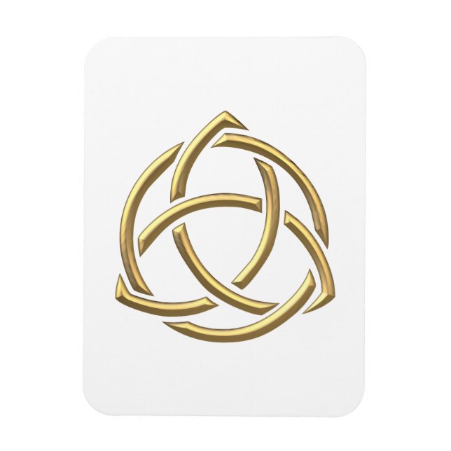 Ímã Ouro "3-D" Símbolo 2 da Santíssima Trindade (Vertical)