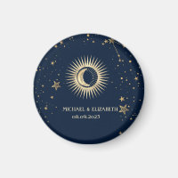 Ouro Celestial Sol e Lua Estrelas