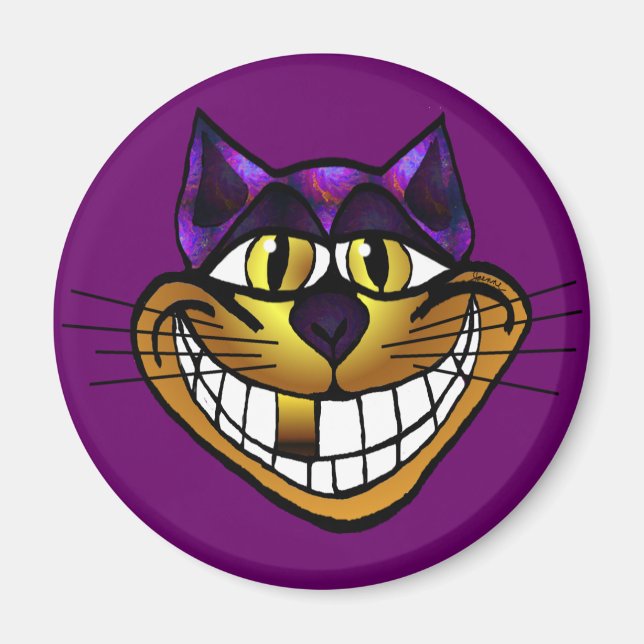 Imã Ouro Cheshire Cat Magnet (Frente)