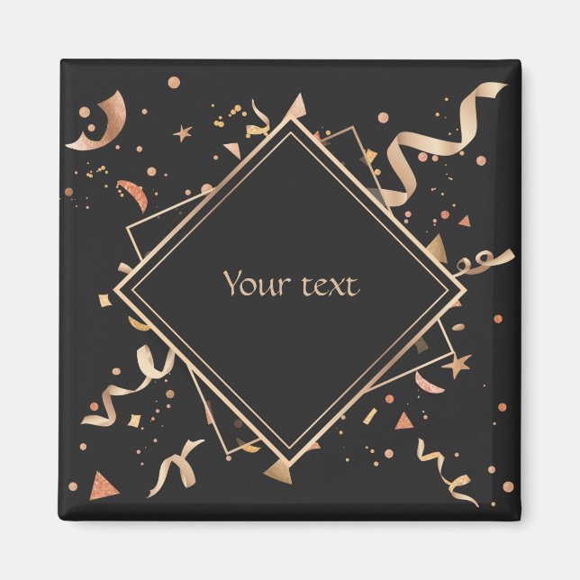 Imã Ouro de celebração e modelo preto (Frente)