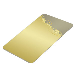 Ímã Ouro de luxo decorativo em ouro e prata, monograma