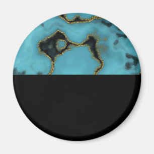 Imã Ouro de pedra e preto de turquesa