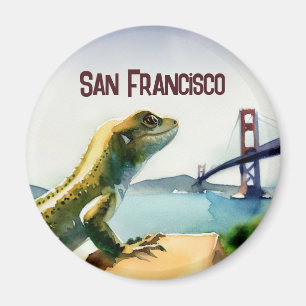 Imã Ouro de San Francisco Lizard Ponte Souvenir