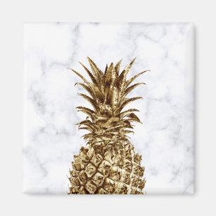 Imã Ouro e abacaxi de mármore branco, Na moda bonito