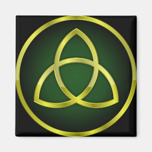 Imã ouro e triquetra verde