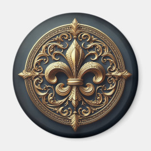 Imã Ouro Fleur De Lis