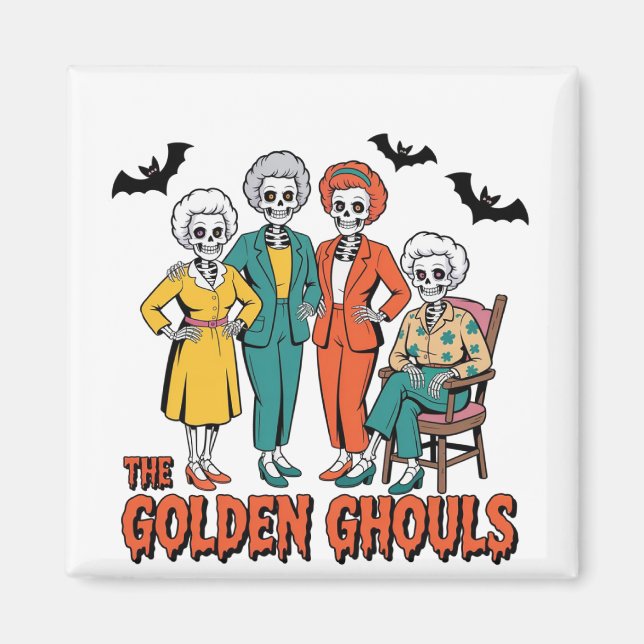 Imã Ouro Ghouls Girls' Halloween (Frente)