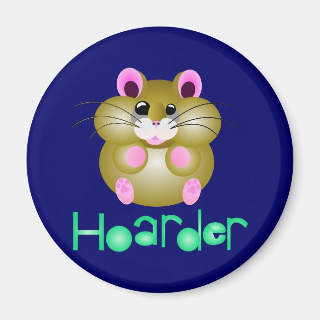 Imã Ouro Hamster - "Hoarder" (Frente)