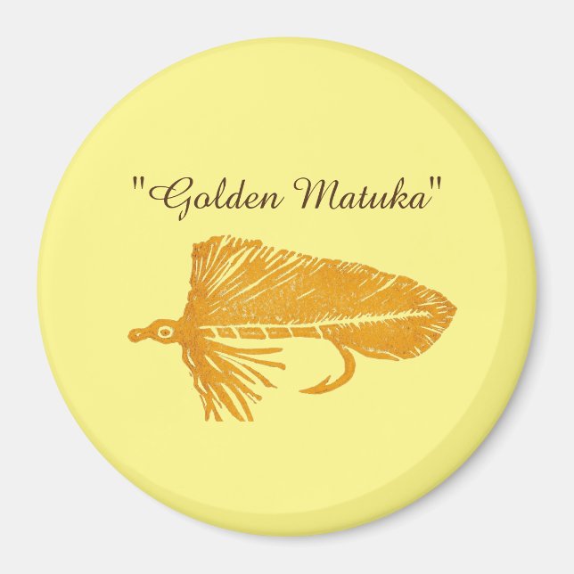Imã Ouro Matuka stream, pesca de mosca, arte de voo (Frente)