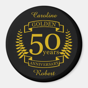 Imã Ouro ouro 50 Anos Aniversário de Casamento 50 Todo