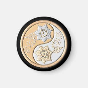 Imã Ouro & Prata Yin Yang