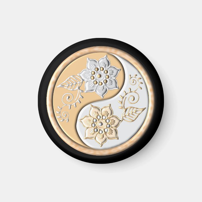 Imã Ouro & Prata Yin Yang  (Frente)