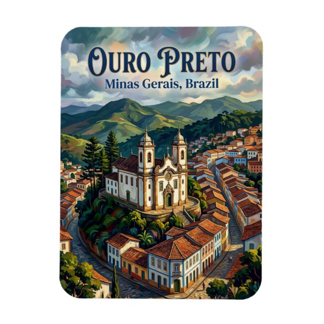 Ímã Ouro Preto Brasil (Vertical)