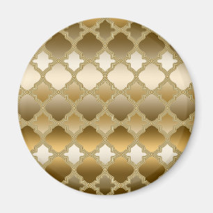 Imã Ouro Quatrefoil Padrão de Lata marroquina