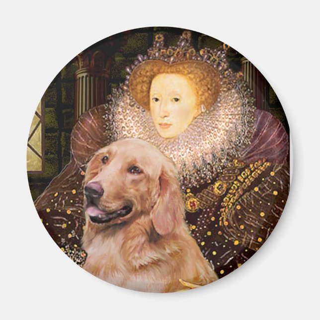 Imã Ouro Retriever #1 - Rainha Elizabeth I (Frente)