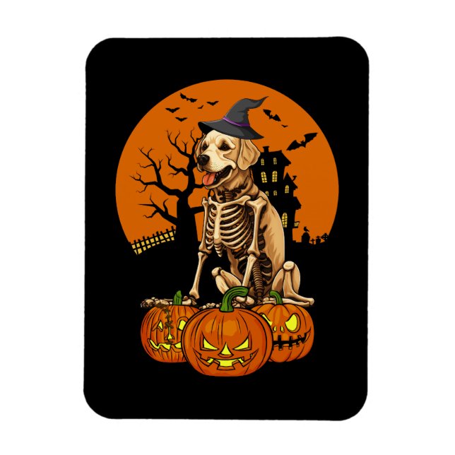 Ímã Ouro Retriever Dog Halloween (Vertical)