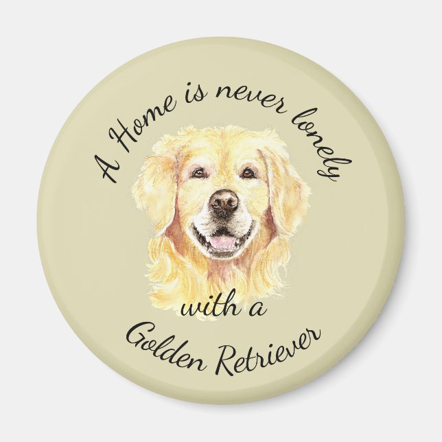 Imã Ouro Retriever Dog Home Coca Pet Animal (Frente)