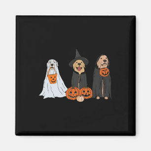 Imã Ouro Retriever Ghost Halloween Trick Ou Tratar Do