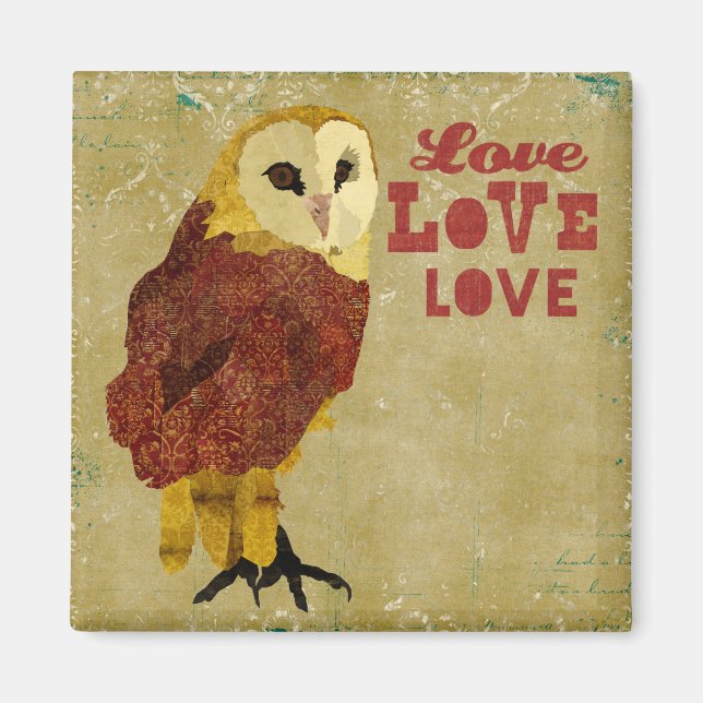 Imã Ouro Ruby Owl Love Magnet (Frente)