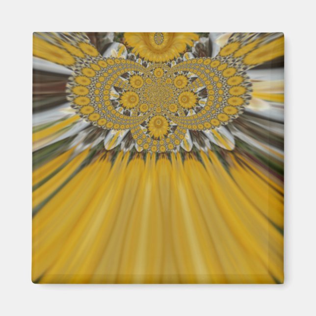 Imã Ouro Yellow Flower Pattern Design (Frente)