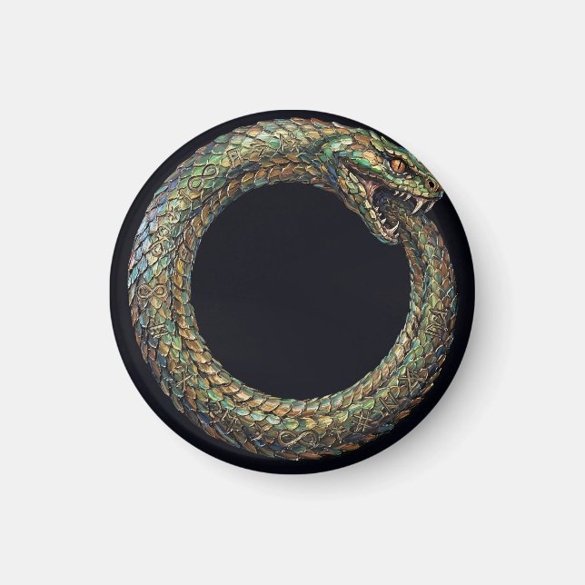 Imã Ouroboros — Poster Rúnico Símbolo da Serpente Anti (Frente)