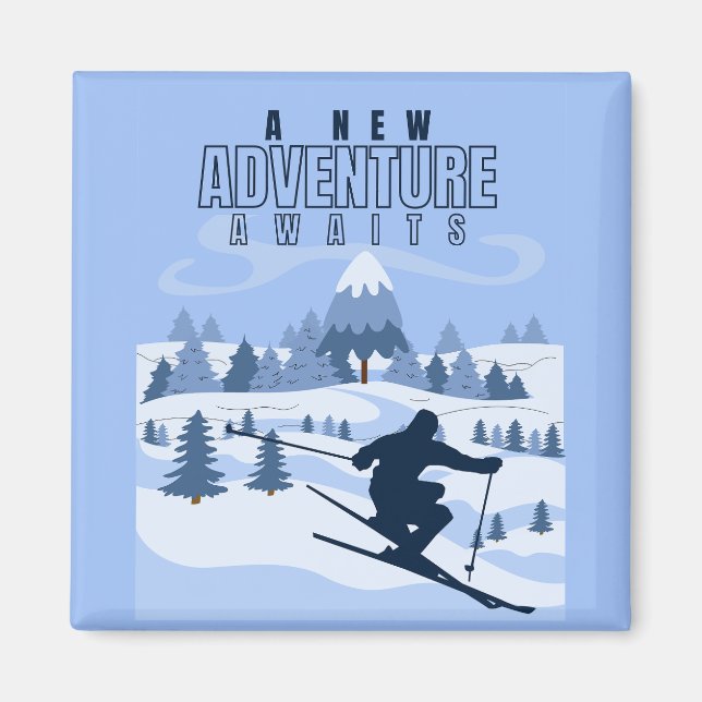 Imã Outdoor Aventura no inverno (Frente)