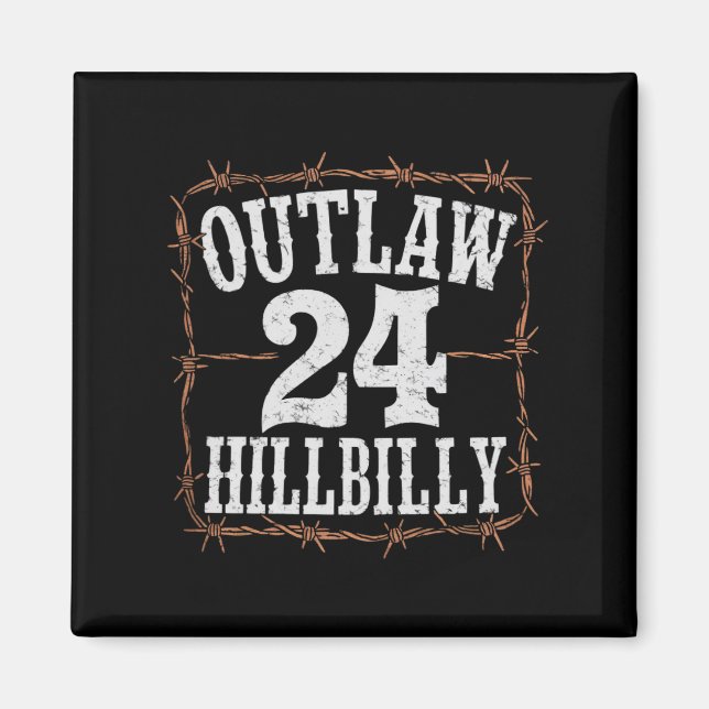 Imã Outlaw Hillbilly 2024 Western Trump Vance 2024 (Frente)