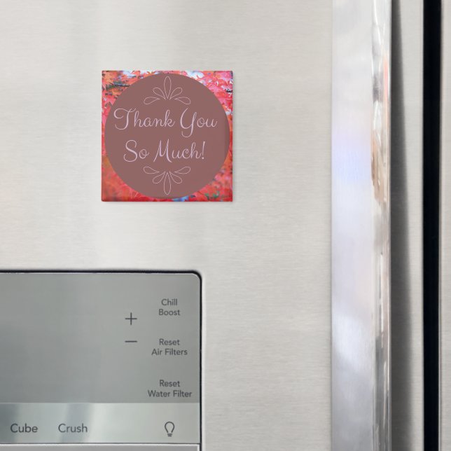 Imã Outono Muito Obrigado Folha Vermelha (In Situ (Fridge))