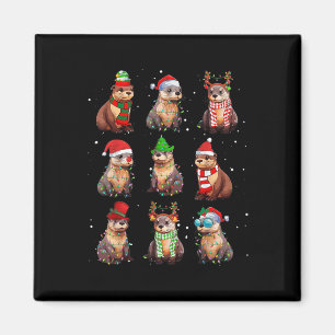 Imã Outras Luzes de Natal Desorte Mar Engraçado Otter