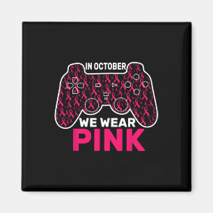 Imã Outubro Vestimos Crianças De Jogos De Cancer Rosa