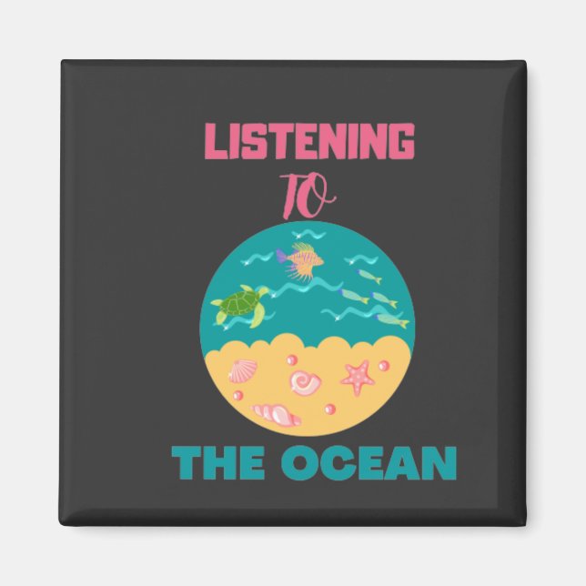 Imã ouvindo o oceano e relaxe (Frente)