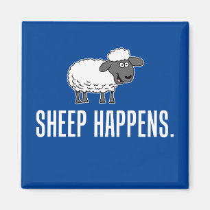 Imã Ovelha Acontece Cartoon Sheep