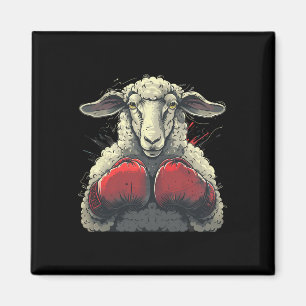 Imã Ovelha de Boxe Luvas de Boxe Lamb Kickboxing Engra