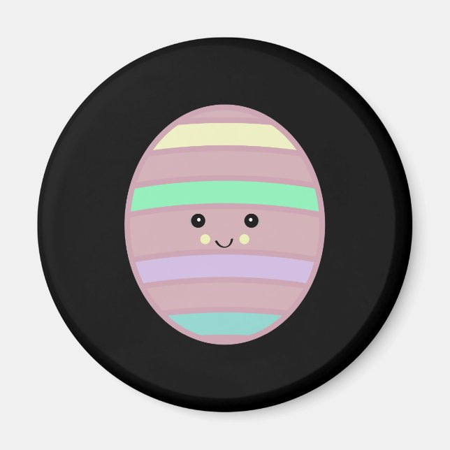Imã ovinho de Páscoa kawaii (Frente)