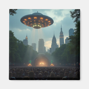 Imã OVNI Hovering sobre um concerto do Central Park 20