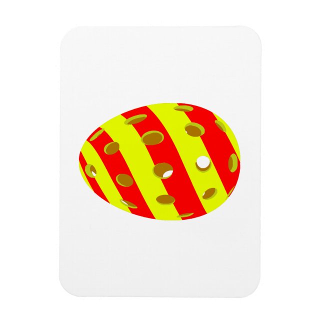 Ímã Ovo de Pickleball em Páscoa (Vertical)