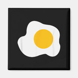 Imã Ovo Frito Gráfico Humorístico Amante de Ovos no Ca