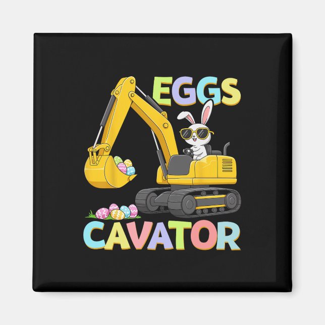 Imã Ovos Cavator Coelho de Páscoa Escavadeira Coelho E (Frente)