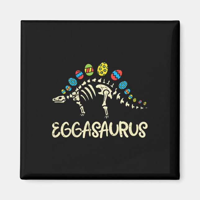 Imã Ovos de Eggasaurus da Páscoa Stegosaurus Dinossaur (Frente)