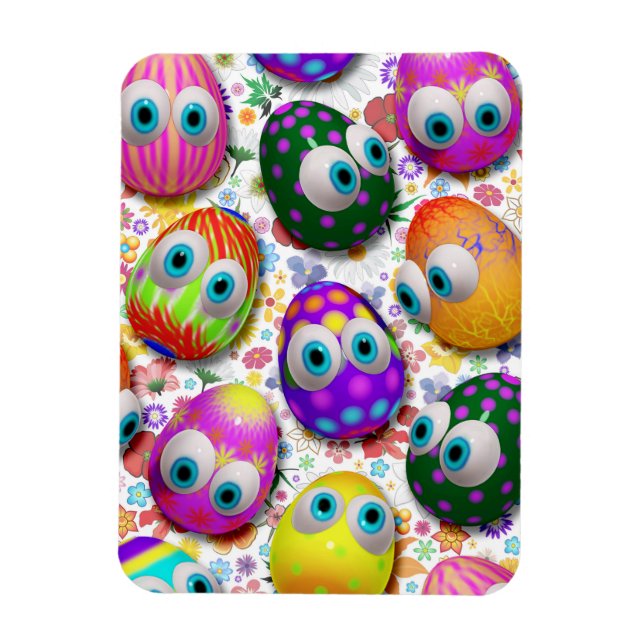 Ímã Ovos de Páscoa de desenho animado fofos e engraçad (Vertical)