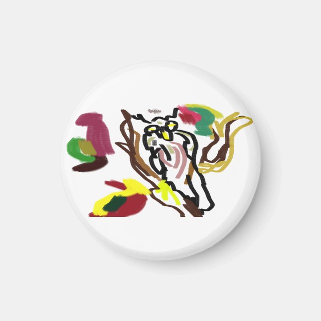 Imã Owl autumn oil (Frente)